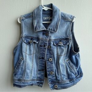 Cat & Jack jean vest jacket kids size M (7/8)